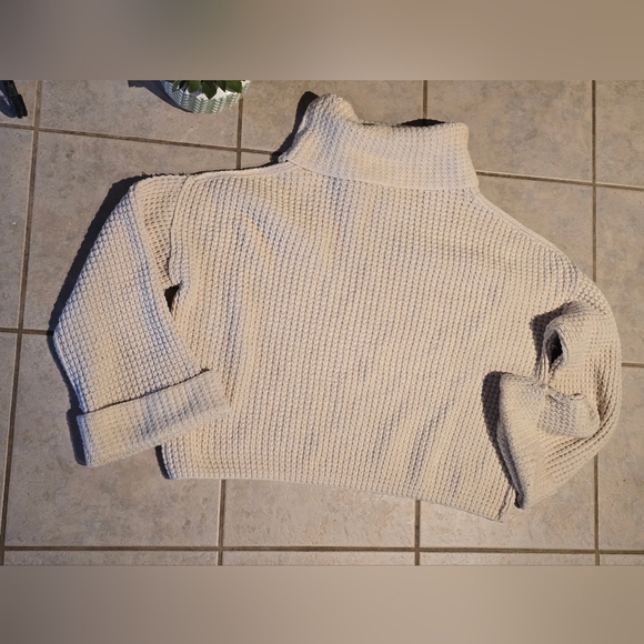 Free People Park City Pullover Cozy Knit Sweater Size Small Oversized Cropped - Picture 5 of 9